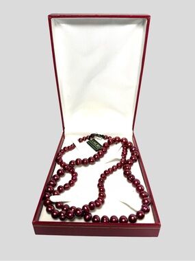 Honora Deep Burgundy Pearl Necklace
